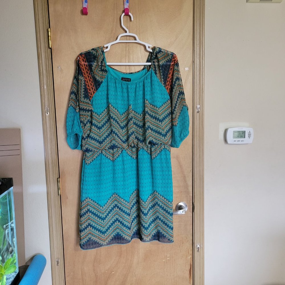 En Focus Dress 20W Boho Colorful